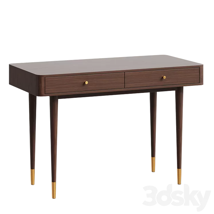 Eichholtz Console Mid Century Wooden Desk 3D Model Eichholtz Console Mid Century Wooden Desk 3D Model