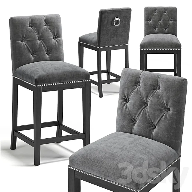 EICHHOLTZ Counter Stool Domino 3DModel EICHHOLTZ Counter Stool Domino 3DModel