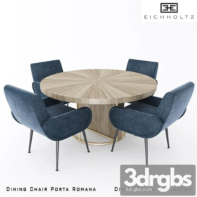 Eichholtz Dining Chair And Table 3D Model Download Eichholtz Dining Chair And Table 3D Model Download