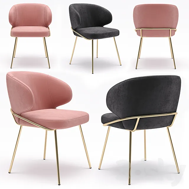 Eichholtz Dining Chair Kinley 3D Model Eichholtz Dining Chair Kinley 3D Model