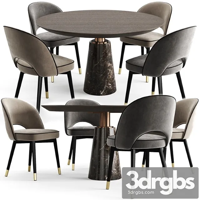 Eichholtz dining table genova and chair cliff 2 3D Model Download Eichholtz dining table genova and chair cliff 2 3D Model Download