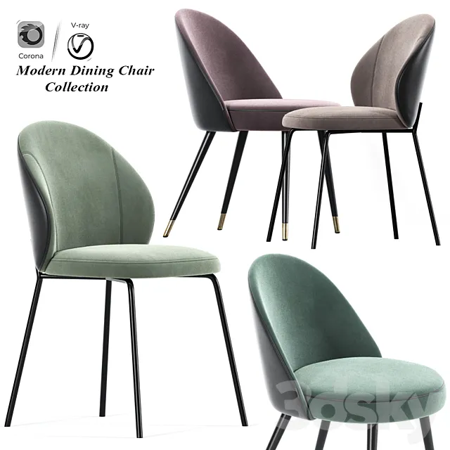 Eichholtz EN Dining Chair Collection 3D Model