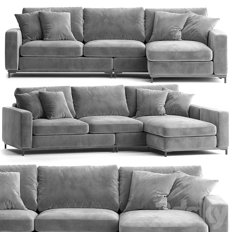 Eichholtz – Feraud Lounge Sofa 3D Model Free Download