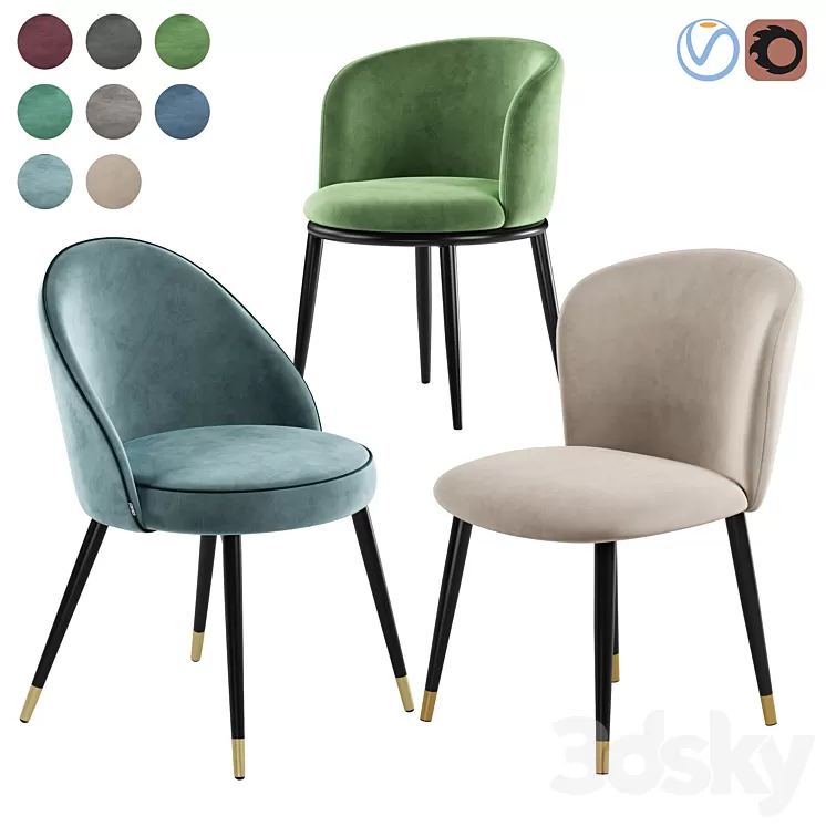 Eichholtz Filmore Cooper Volante chair 3D Model Eichholtz Filmore Cooper Volante chair 3D Model