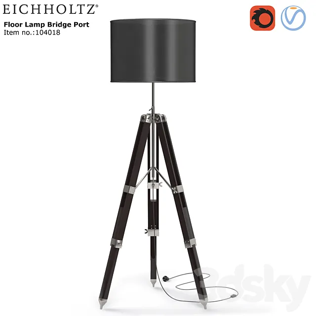 Eichholtz Floor Lamp Bridgeport 3D Model Eichholtz Floor Lamp Bridgeport 3D Model