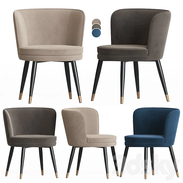 Eichholtz Grenada Dining Chair 3D Model