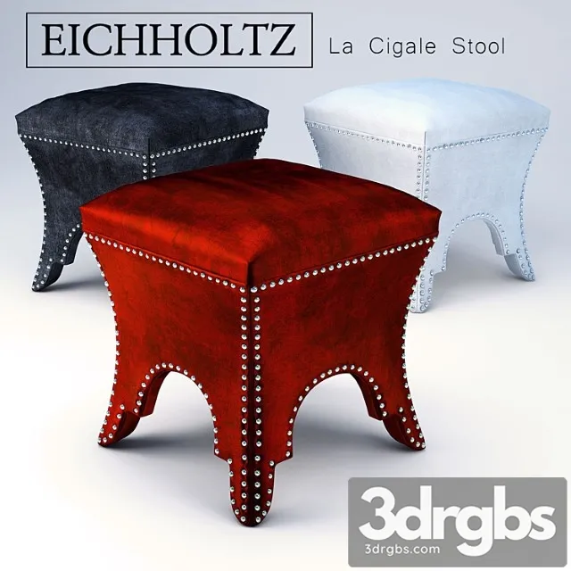 Eichholtz La Cigale Stool 3D Model Download