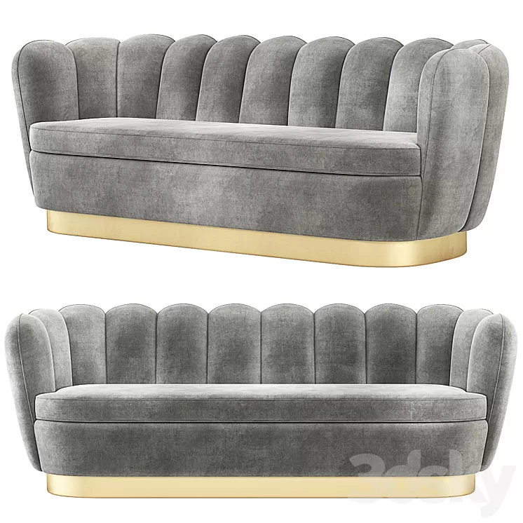 Eichholtz Mirage Velvet Sofa 3D Model