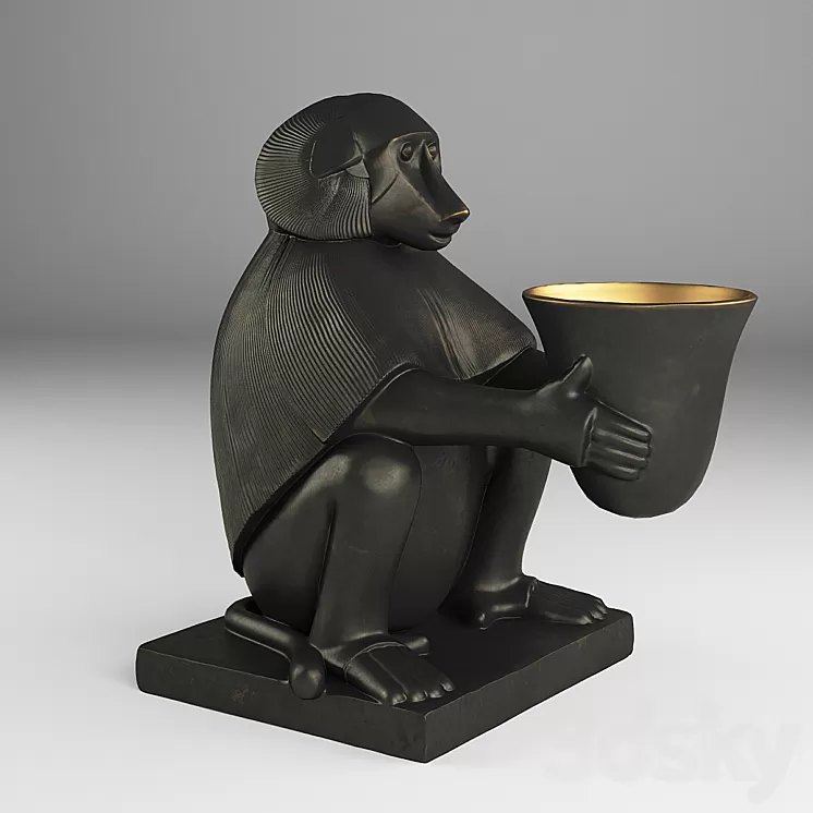 Eichholtz Monkey With Light Art Deco 3D Model