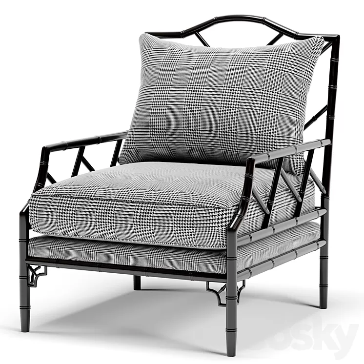 Eichholtz Morgan Dixon Black and white chair 3D Model
