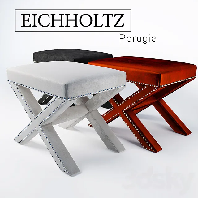 EICHHOLTZ Perugia Stool 3DModel EICHHOLTZ Perugia Stool 3DModel