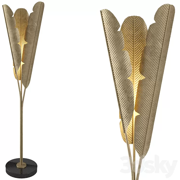 Eichholtz – Plantain Floor Lamp 3D Model