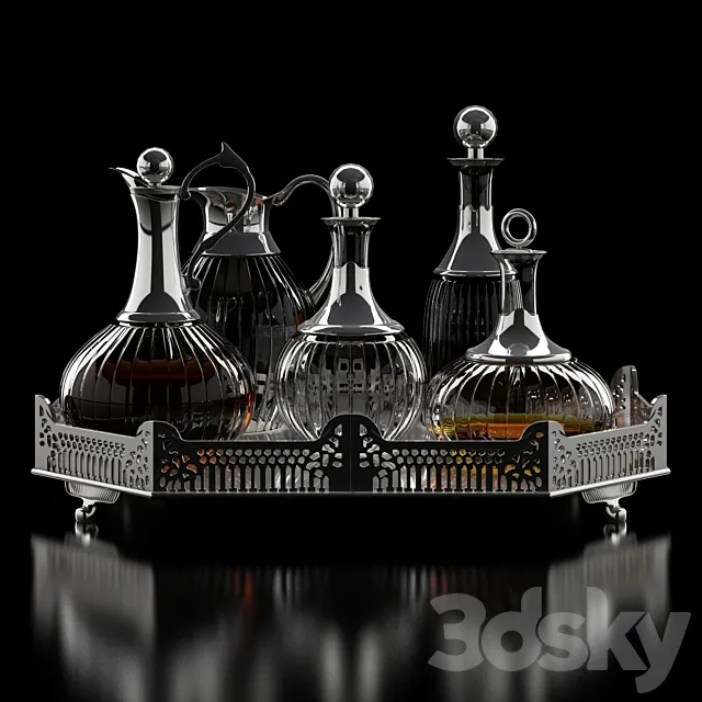 Eichholtz service 3D Model Eichholtz service 3D Model