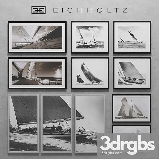 Eichholtz Set Of Boat Prints 3D Model Download Eichholtz Set Of Boat Prints 3D Model Download