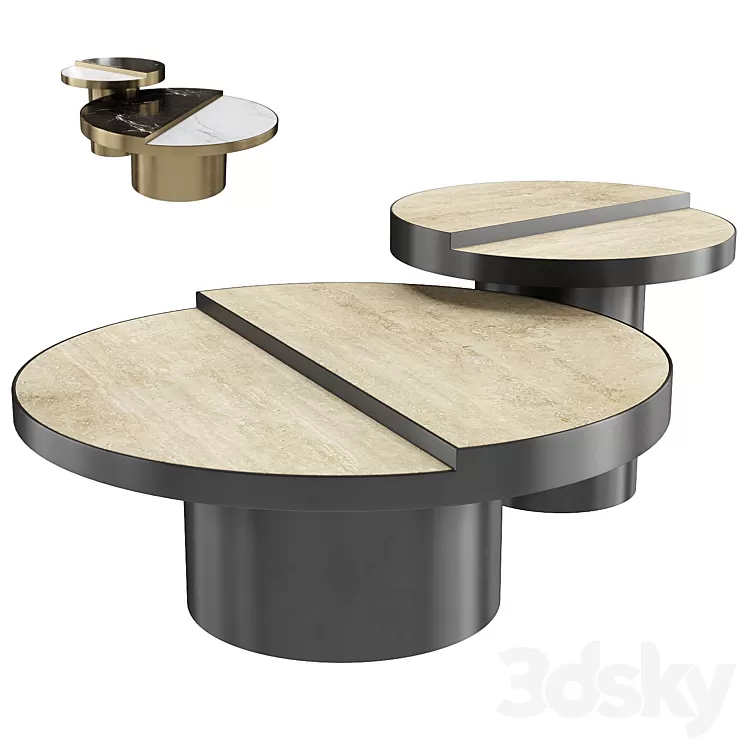 Eichholtz set of tables Excelsior 3D Model