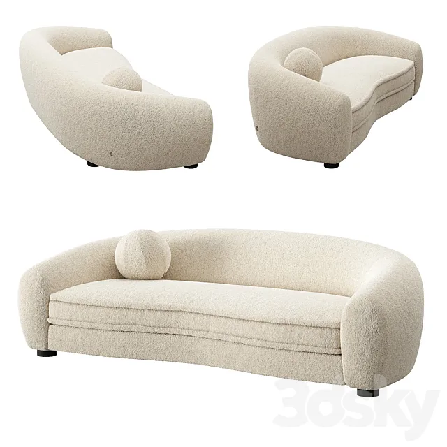 EICHHOLTZ SOFA FREUD 3D Model EICHHOLTZ SOFA FREUD 3D Model