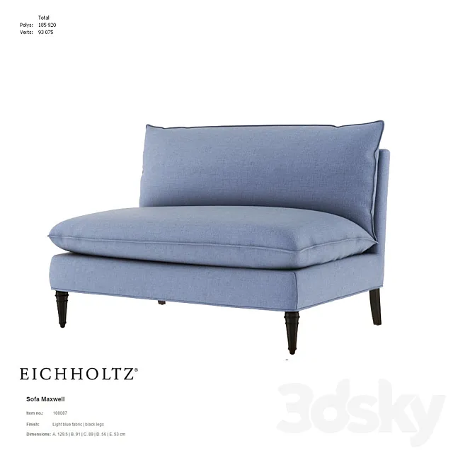 EICHHOLTZ Sofa Maxwell 108087 3DModel EICHHOLTZ Sofa Maxwell 108087 3DModel
