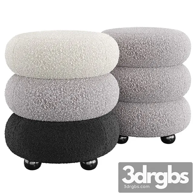 Eichholtz Stool Tulum 3D Model Download