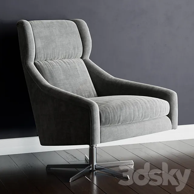 Eichholtz Swivel Chair Nara 3D Model Eichholtz Swivel Chair Nara 3D Model