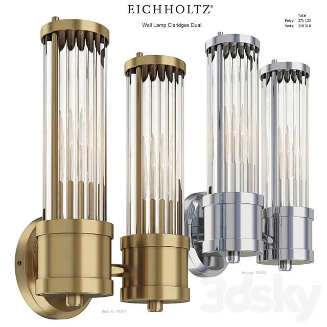 EICHHOLTZ Wall Lamp Claridges Dual 111616 111385 3D Model EICHHOLTZ Wall Lamp Claridges Dual 111616 111385 3D Model