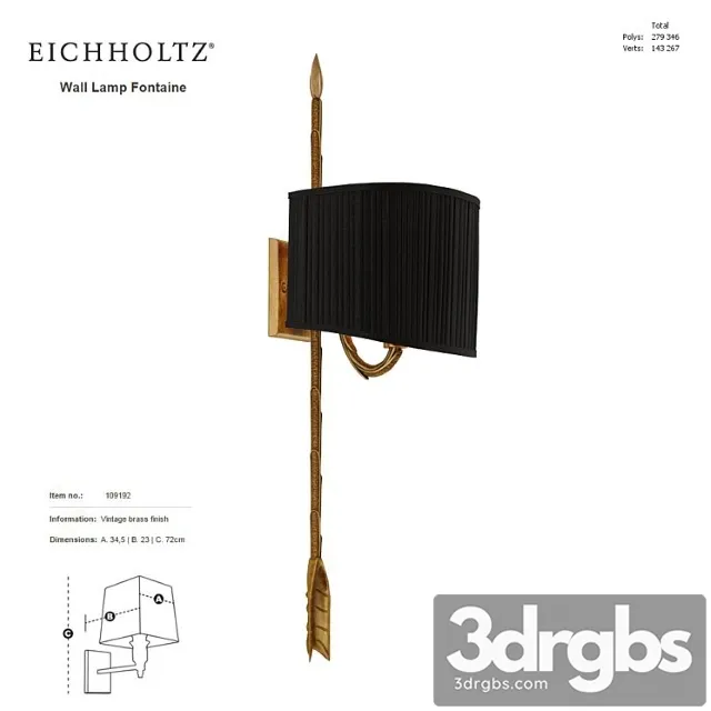 Eichholtz Wall Lamp Fontaine 109192 3D Model Download Eichholtz Wall Lamp Fontaine 109192 3D Model Download