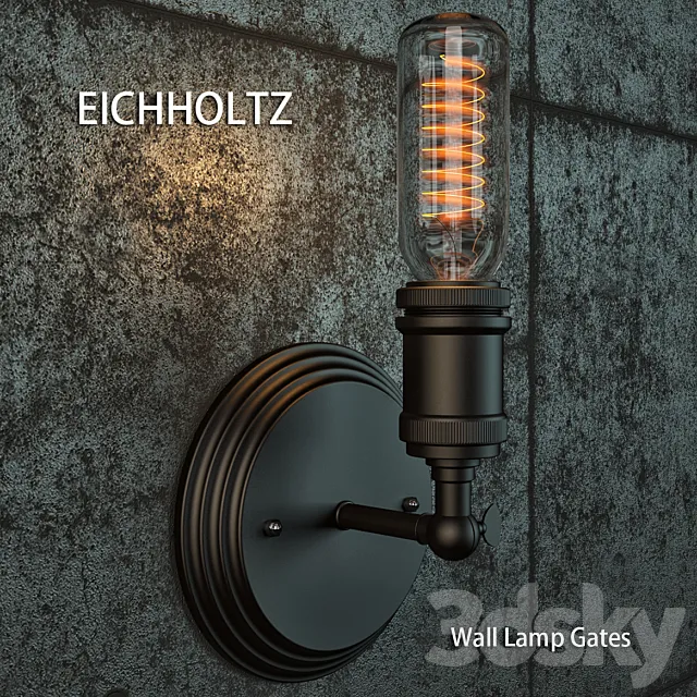 Eichholtz Wall Lamp Gates 3D Model Eichholtz Wall Lamp Gates 3D Model