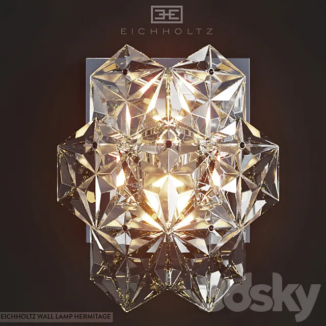 EICHHOLTZ wall lamp Hermitage 3D Model EICHHOLTZ wall lamp Hermitage 3D Model