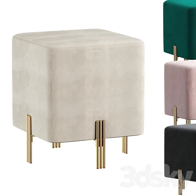 EICHOLTZ STOOL BURNETT 3DModel