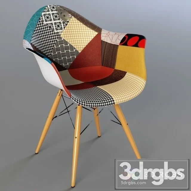 Eiffel Patchwork Armchair 3D Model Download Eiffel Patchwork Armchair 3D Model Download