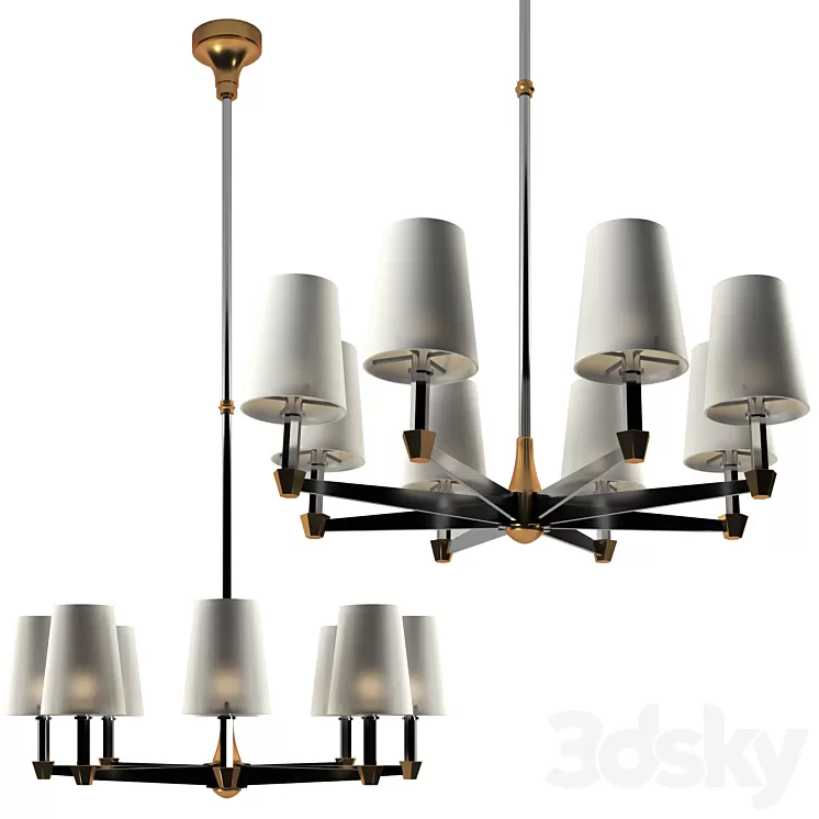 Eight branch chandeliers 3D Model Eight branch chandeliers 3D Model