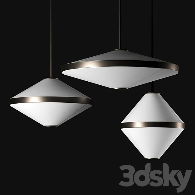 Eje pendant lamps by Holly Hunt 3D Model
