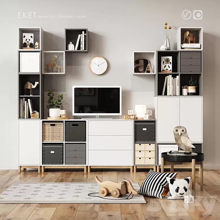 EKET set for children’s room 3D Model Free Download