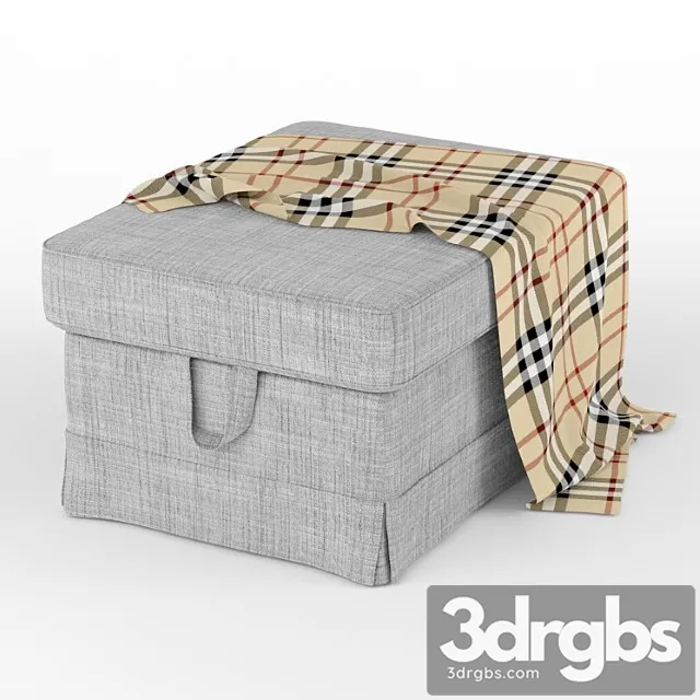 Ektorp footstool 2 3D Model Download