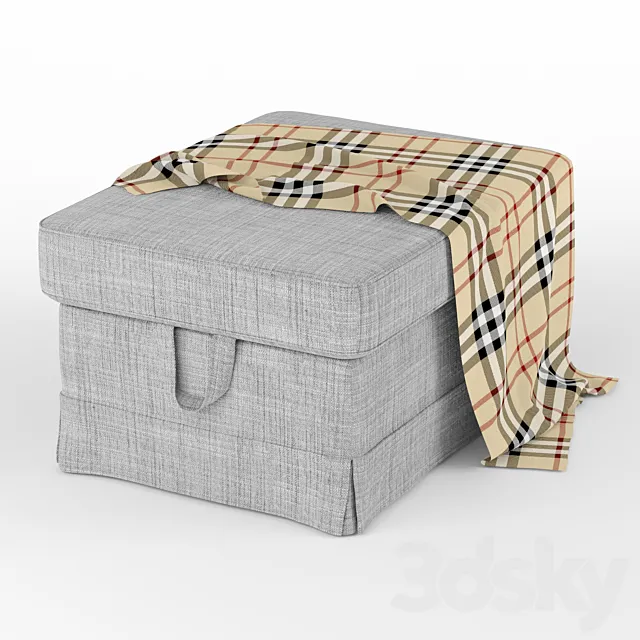 EKTORP footstool 3DModel EKTORP footstool 3DModel