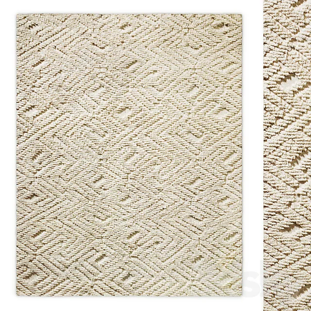 Elara Performance Hand-Knotted Rug Restoration Hardware 3D Model Elara Performance Hand-Knotted Rug Restoration Hardware 3D Model