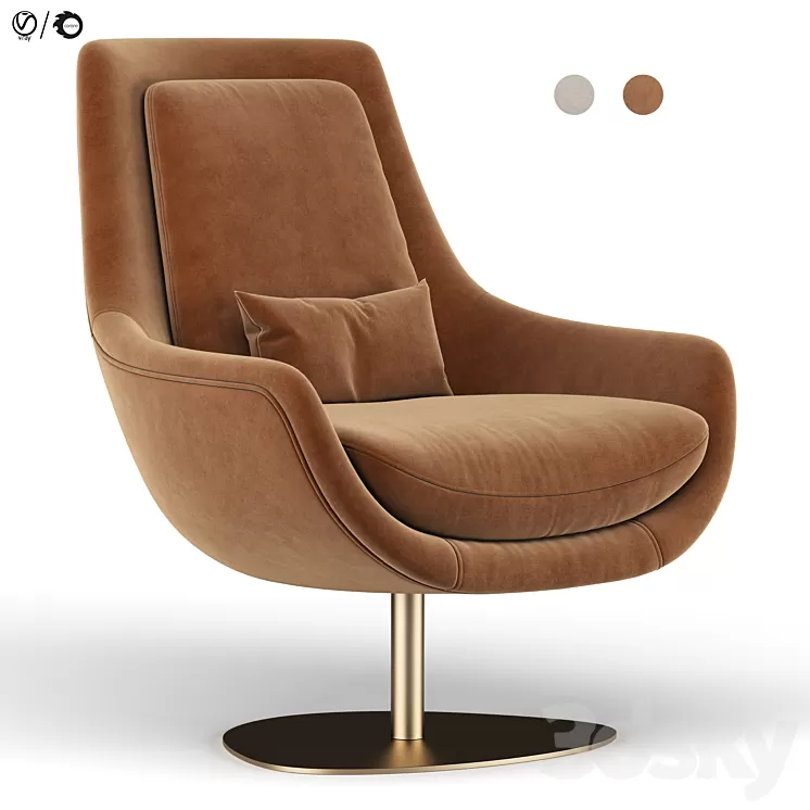Elba armchair 3D Model Elba armchair 3D Model