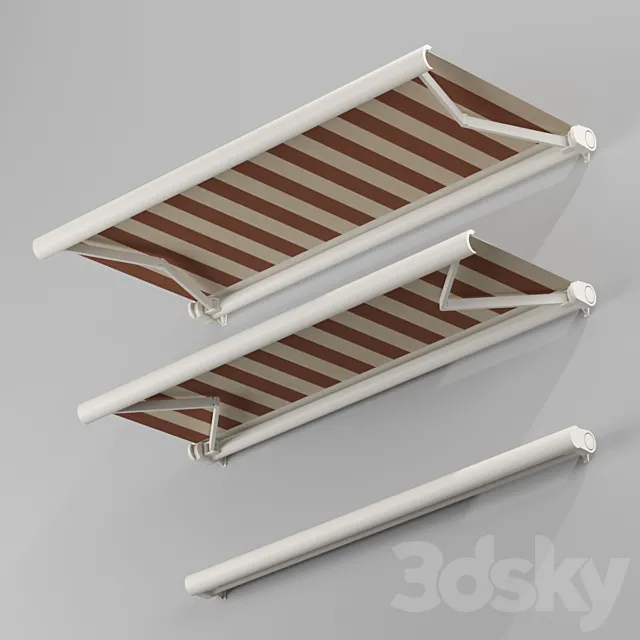 Elbow Awning Cassette Awning 01 3D Model