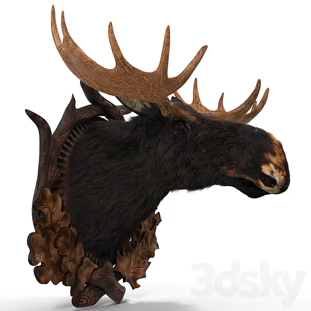 Elbow head on a medallion 3DModel Elbow head on a medallion 3DModel