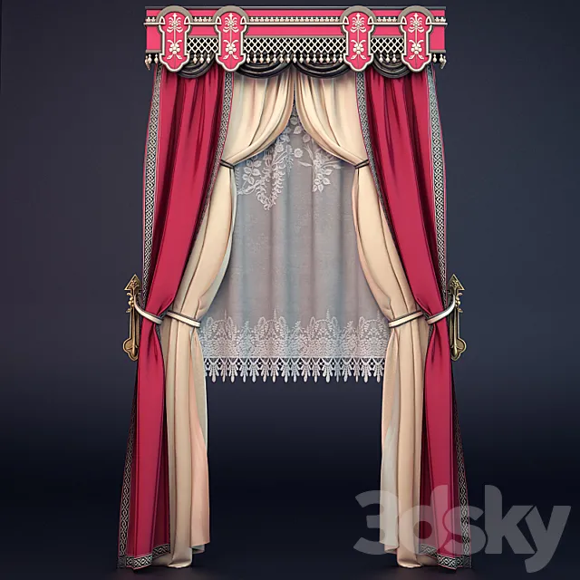 Eldorado Curtain 01 3D Model Eldorado Curtain 01 3D Model