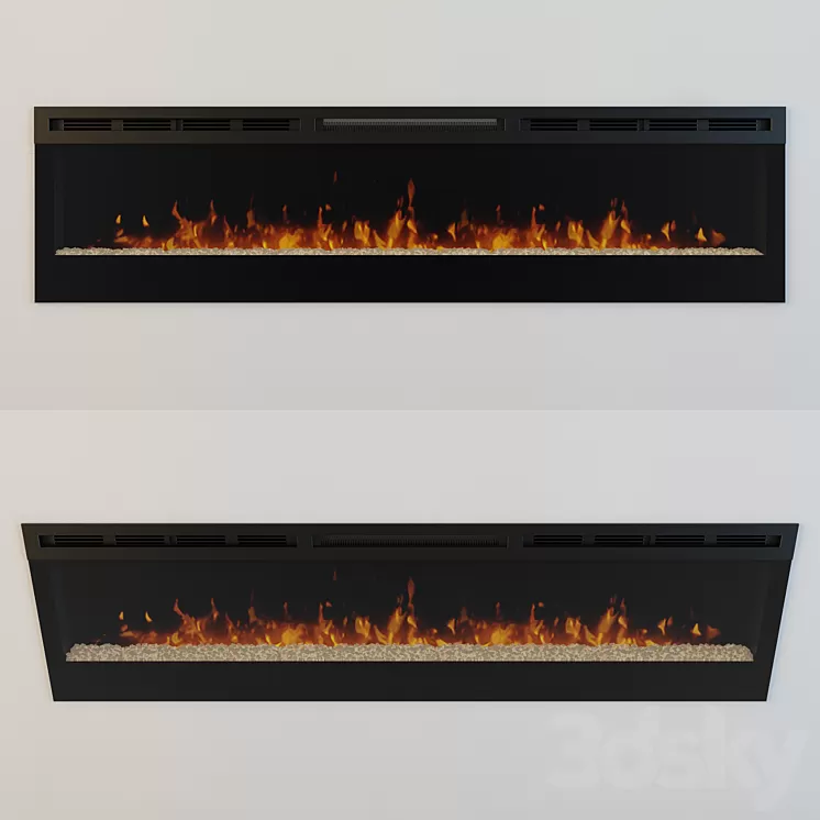 “Electric Fireplace DIMPLEX Prism 74 “”” 3D Model