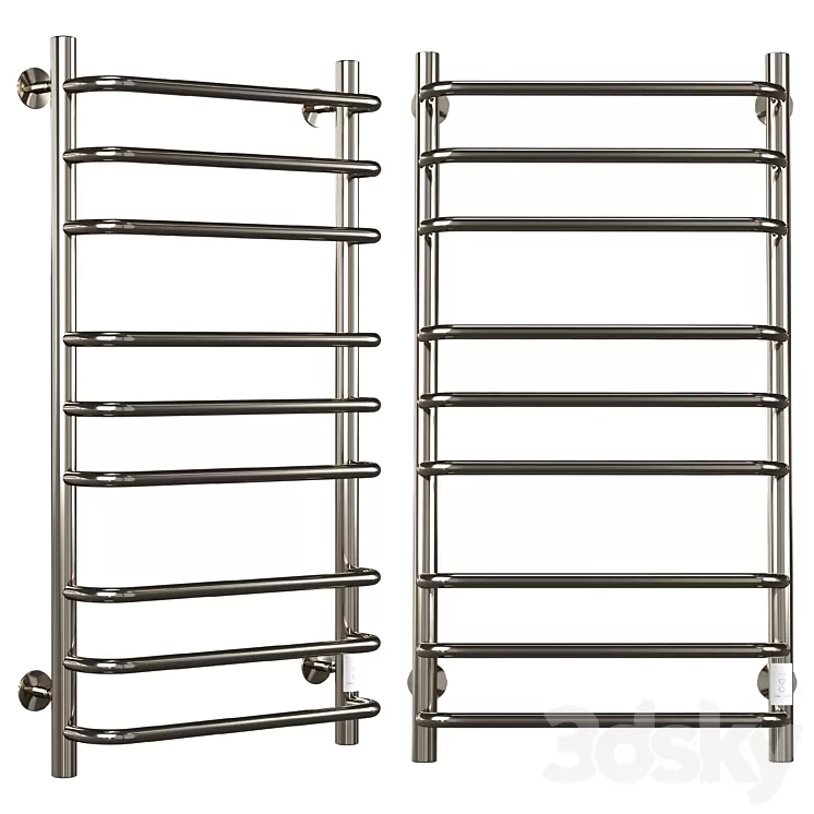 Electric heated towel rail EWRIKA Sappho I 100×50 chrome 3D Model