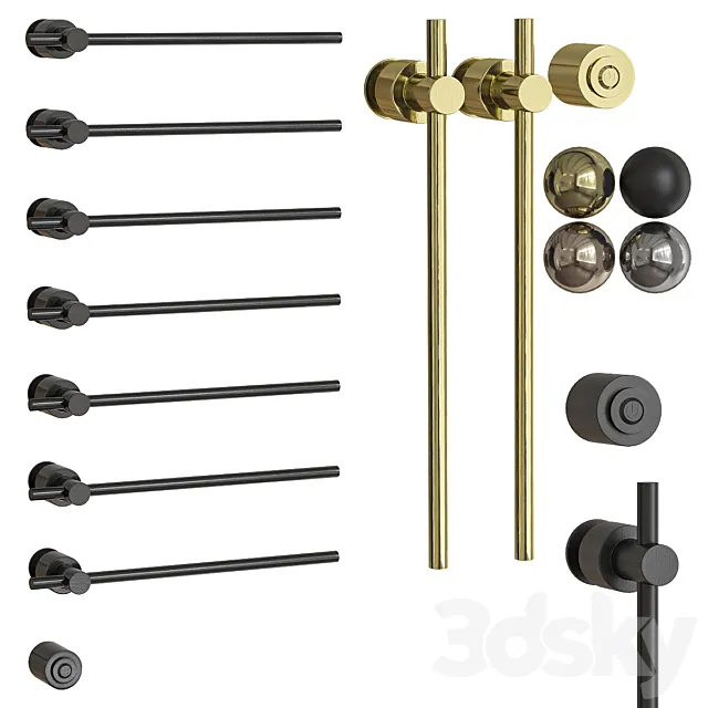 Electric heated towel rail Margaroli Sole 3D Model Electric heated towel rail Margaroli Sole 3D Model