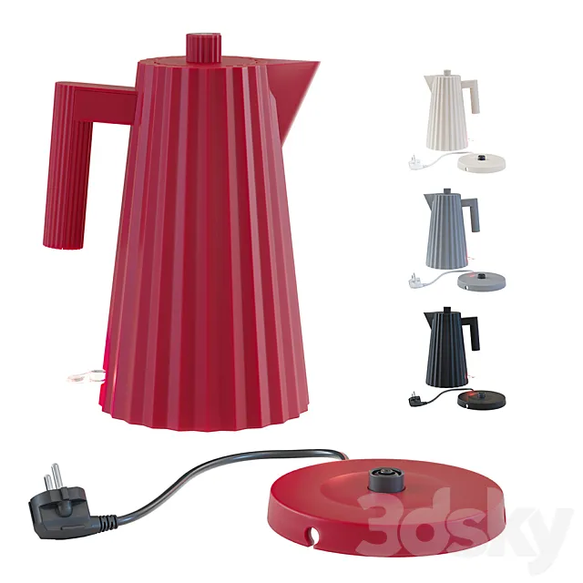 Electric kettle ALESSI PLISSE 3D Model Electric kettle ALESSI PLISSE 3D Model