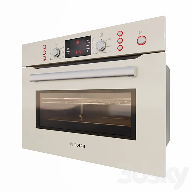 Electric oven with microwave Bosch HBC84K533 3D Model