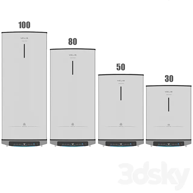 Electric water heater set ARISTON VELIS LUX INOX PW ABSE WIFI 3D Model