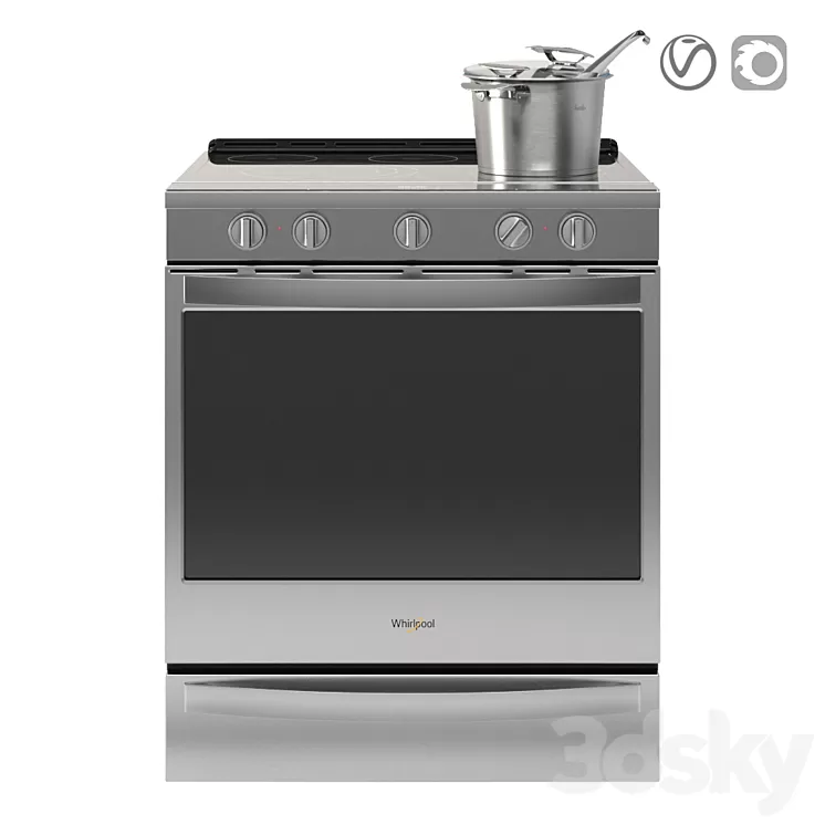 Electric Whirlpool WEE750H0HZ 3D Model