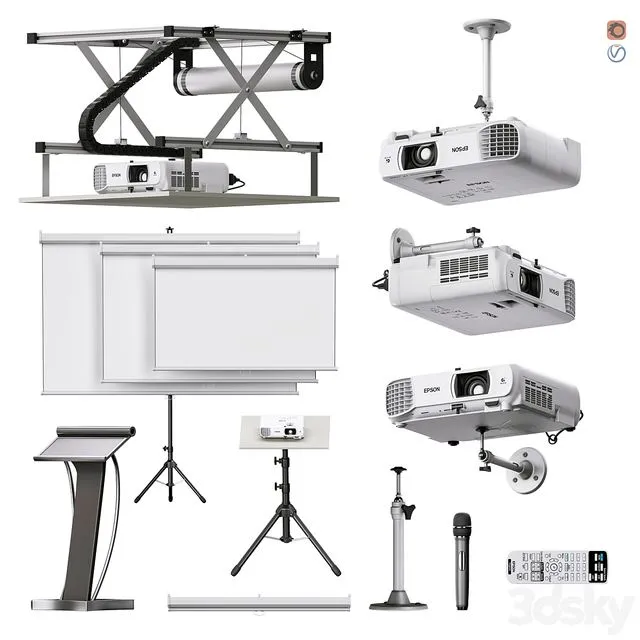 Electrical equipment set 4 3D Model