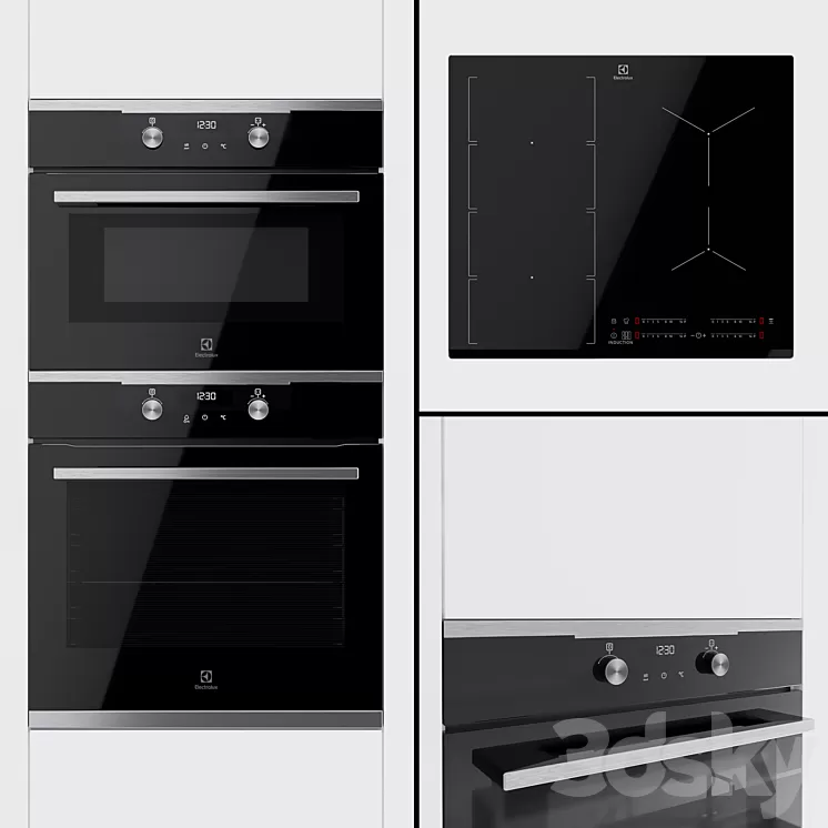 Electrolux – OKE6P71X oven VKL6E40X and IPE6455KF hob. 3D Model