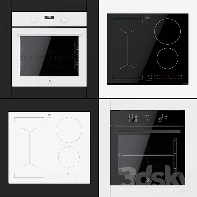 Electrolux – Oven Oee5 H71 Z and Oef5 H70 V Hobs Ipe6443 Kfv and Ipe6443 Wfv. 3D Model Electrolux – Oven Oee5 H71 Z and Oef5 H70 V Hobs Ipe6443 Kfv and Ipe6443 Wfv. 3D Model