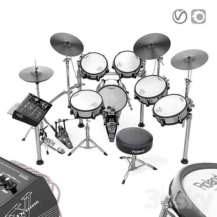Electronic drums Roland TD30-KV 3D Model
